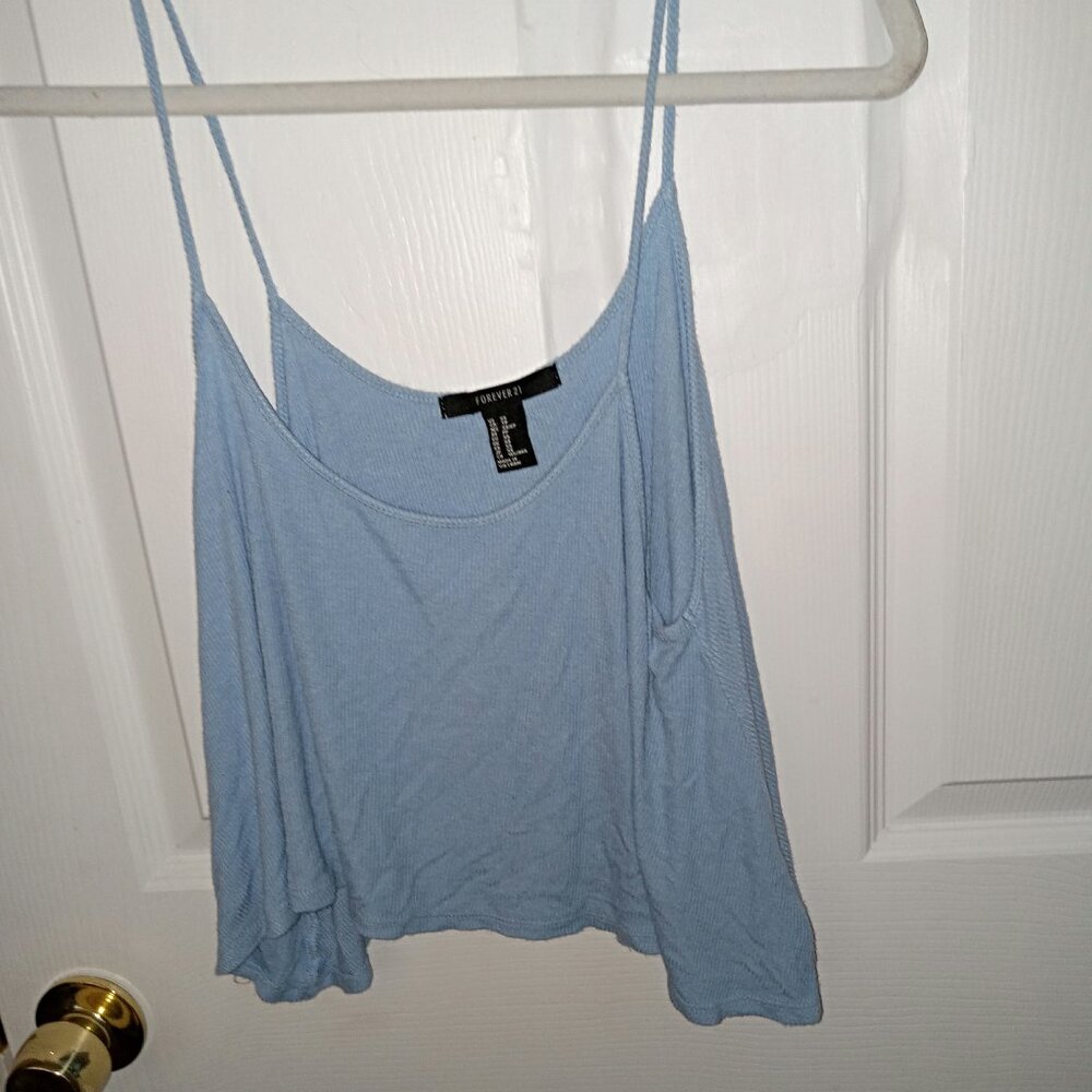 Forever 21 baby blue tank top